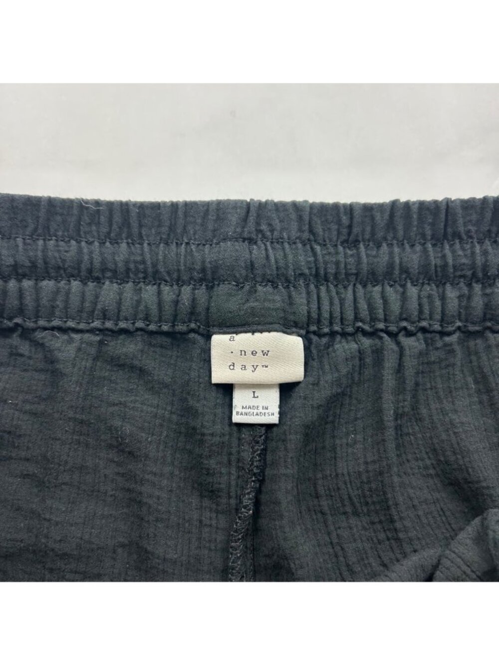 A New Day Black Crinkle Wide Leg Lounge Pant L - Picture 4 of 7